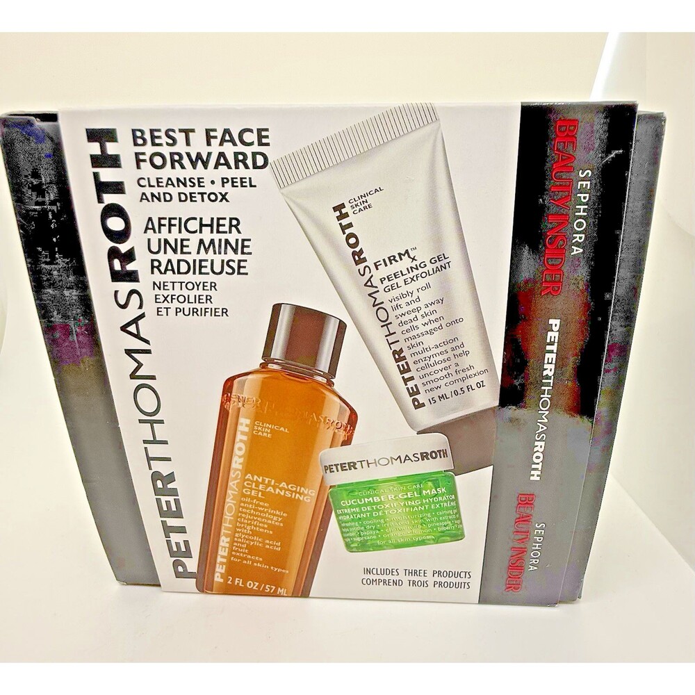 Peter Thomas Roth Smooth Sailing 3-Piece‎ Kit Cleanse, Peel, Detox Sephora New